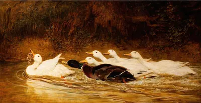 A Stern Chase is a Long Chase by Бритон Ривьер, 1876 — digital art print download