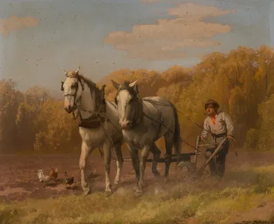 Plowing for the Next Crop by Германн Оттомар Герцог — digital art print download