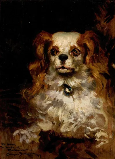 The Duke of Marlborough, Portrait of a Puppy by Джеймс Кэрролл Беквит — digital art print download