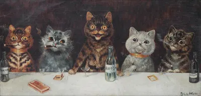 The bachelor party by Луис Уэйн, 1896 — digital art print download