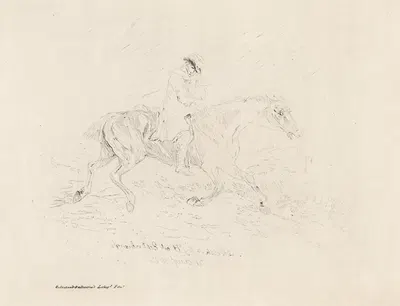 The Cadger's Trot (first State) by Thomas Bewick, 1823 — digital art print download