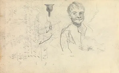 Sketch of a Young Man by Томас Бредшоу — digital art print download