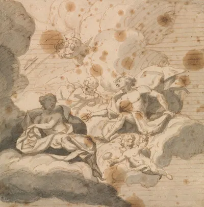Design for a Ceiling Decoration by Thomas Carwitham, 1723 — digital art print download