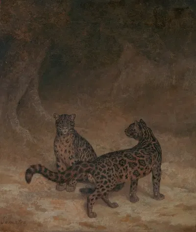 Clouded Leopards by Жак-Лоран Агаз — digital art print download