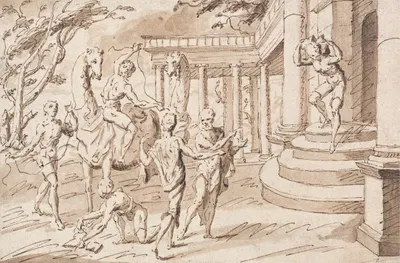 Raphael receiving the money of Tobias from Gabael by Thomas Carwitham — digital art print download