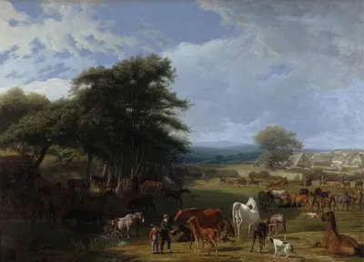 Lord Rivers's Stud Farm, Stratfield Saye by Жак-Лоран Агаз, 1807 — digital art print download