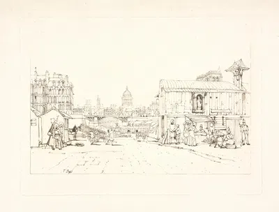 Quayside, Notre Dame in Distance by Томас Шоттер Бойс — digital art print download