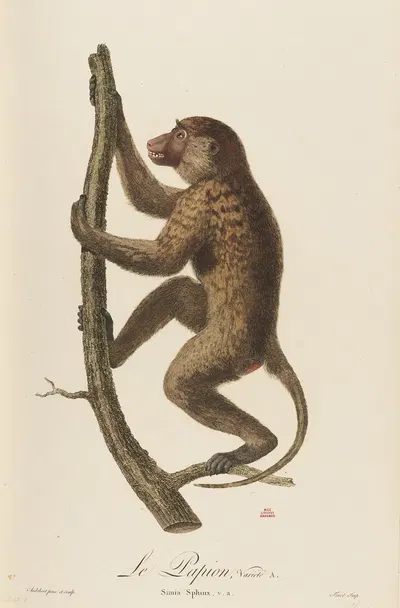 Le Papion, variété A by Jean-Baptiste Audebert, 1797 — digital art print download