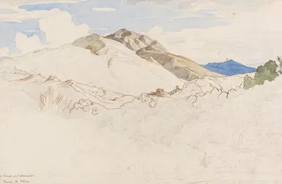 Kastanienwald vor dem Monte Serone, Olevano by Victor Paul Mohn, 1866 — digital art print download