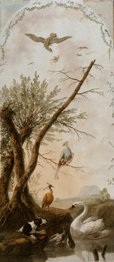 Panneau décoratif à sujets d'animaux by Жан-Батист Пилеман, 1765-1767 — digital art print download