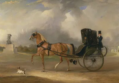 William Massey-Stanley driving his Cabriolet in Hyde Park by John Ferneley, 1833 — digital art print download