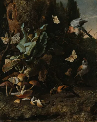 Animals and Plants by Мельхиор д'Ондекайтер, c. 1668 — digital art print download