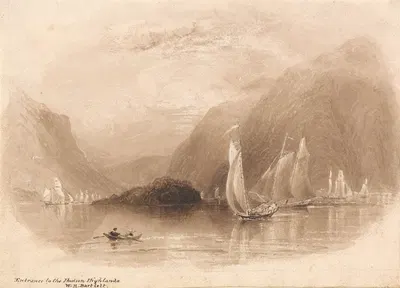 Entrance to the Hudson Highlands by Уильям Генри Бартлетт — digital art print download