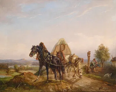 Der zärtliche Fuhrmann by Carl Pischinger — digital art print download