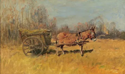 Heuwagen by Геза Месёли, 1875 — digital art print download