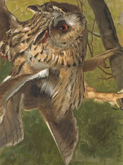Hibou by Léo-Paul Robert, 1880 — digital art print download
