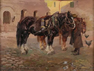 Feierabend by Wilhelm Höhnel, 1919 — digital art print download