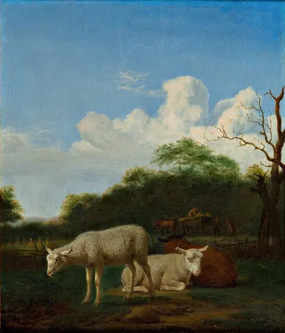 The three sheep by Адриан ван де Вельде, 1659 — digital art print download