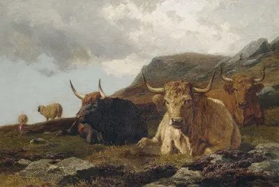 Hochlandrinder by Альфред Грей, 1887 — digital art print download