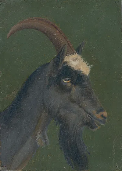 Goat head by Кристиан Фридрих Гилле — digital art print download