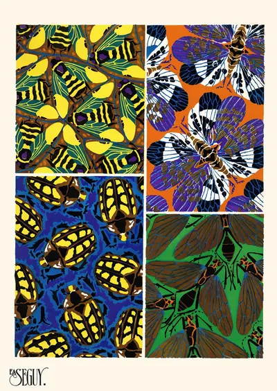 Insectes Pl.13 by Emile-Allain Séguy, 1929 — digital art print download