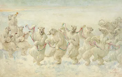 The Polar Bear Dance by Фредерик Стюарт Чёрч, 1915 — digital art print download