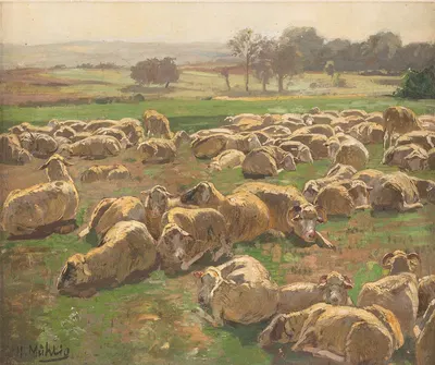Sheep by Хуго Мюлиг — digital art print download