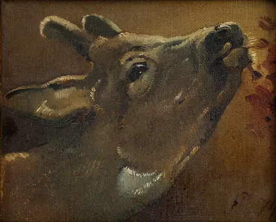 Study of a deer by Йорген Рёд, 1874 — digital art print download