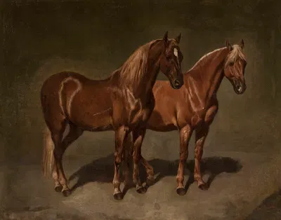 Two horses by Józef Brodowski — digital art print download