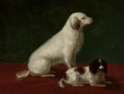 Two dogs, Miskon and Medorek by Зофья Шимановская-Ленартович — digital art print download