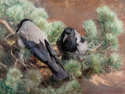 Crows by Бруно Лильефорс, 1891 — digital art print download