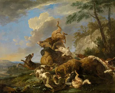 Bear Hunt by Карл Борромео Андреас Рутарт — digital art print download