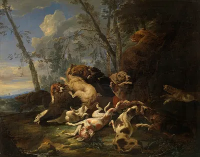 Bear Hunt by Карл Борромео Андреас Рутарт — digital art print download