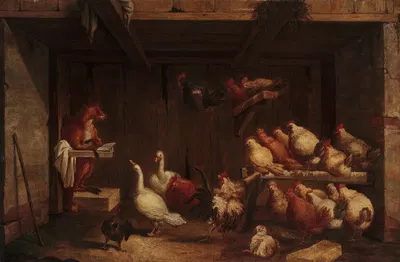Fox preaching to birds by Claude Gillot — digital art print download