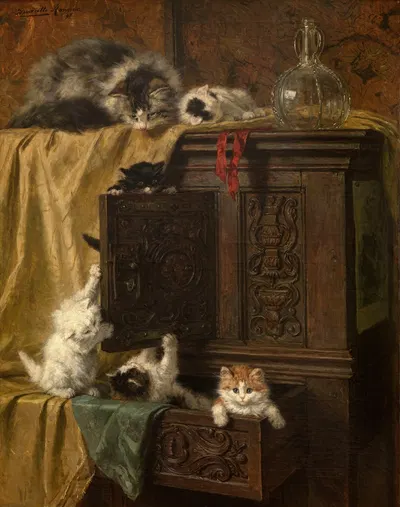 Misbehaving by Анриэтта Роннер-Книп, 1897 — digital art print download