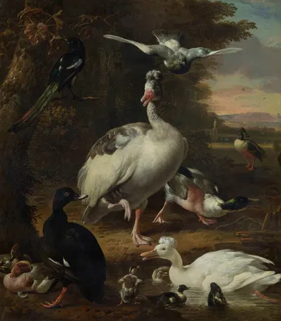 Birds by Мельхиор д'Ондекайтер — digital art print download