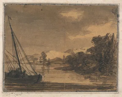 River and Boat by Александр Козенс — digital art print download