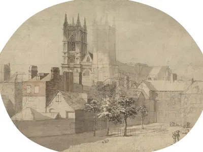Westminster Abbey from Dean's Yard by Alexander Nasmyth — digital art print download