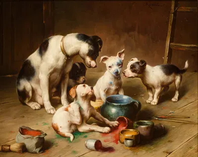 Budding artists by Carl Reichert — digital art print download