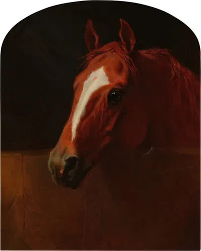 Mary Hadley in a Loose Box by Edward Troye, 1872 — digital art print download