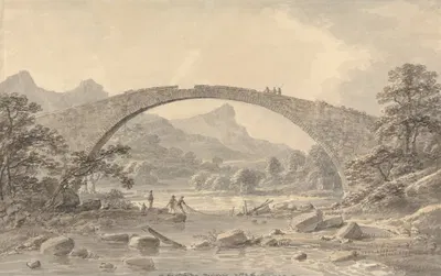 Pont Newydd near Dolgelly by Амос Грин — digital art print download