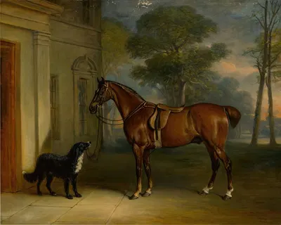 Outside Allington Hall by John Ferneley Jr., 1847 — digital art print download