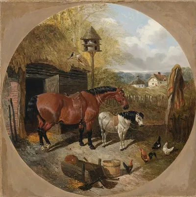 Farmyard scene by John Frederick Herring Jr., 1851 — digital art print download