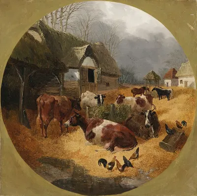 Farmyard scene by John Frederick Herring Jr., 1851 — digital art print download