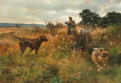 A Rabbit Hunt by Йозеф Шмитцбергер — digital art print download
