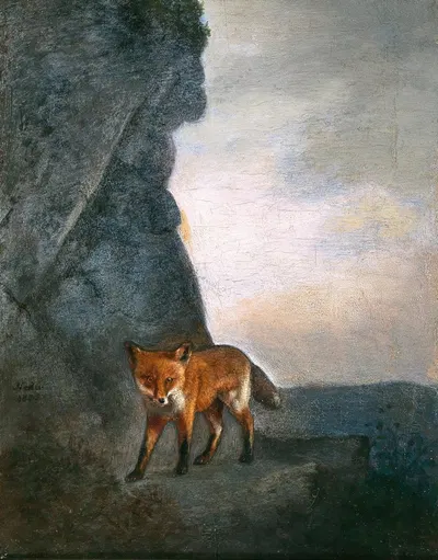 A Fox in the Mountains by Michael Neder, 1835 — digital art print download