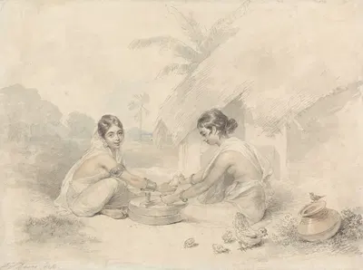 Native Women from Bengal by Артур Уильям Девис — digital art print download