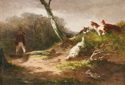 Shooting group by William Shayer — digital art print download