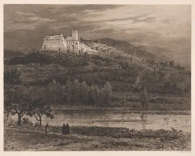 Ассизи, октябрьский вечер by Аксель Херман Хайг, 1903 — digital art print download