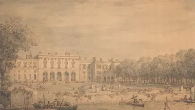 View of Old Somerset House from the Thames by Каналетто — digital art print download